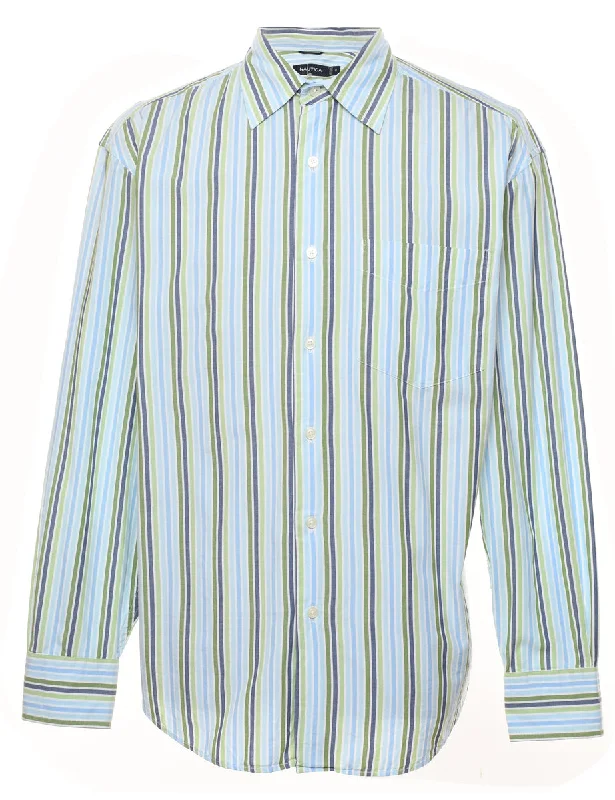 Anime themed Nautica Striped Smart Shirt - L Confident Men's High