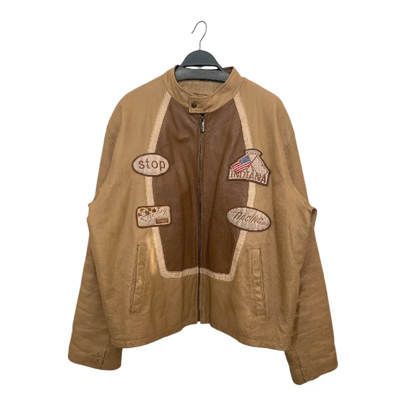 Virtual Idol Theme TAN RACER/Riders Jkt (S)/XXL/Leather/CML/RACER MOTOR/USA/ INDIANA Modern Men's 