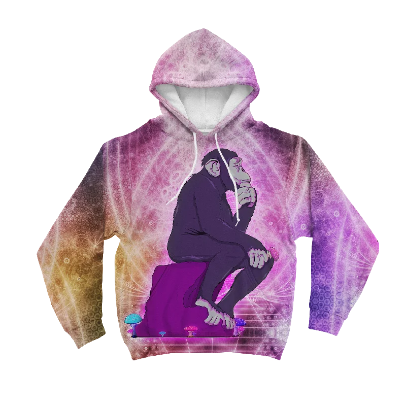 K - Pop Influence Thinking Ape All Over Print Unisex Hoodie Relaxed Men's Beach