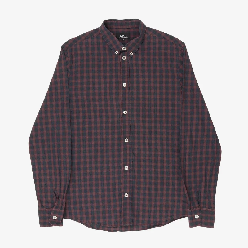 Sub cultural Check BD Shirt Casual Men's Short