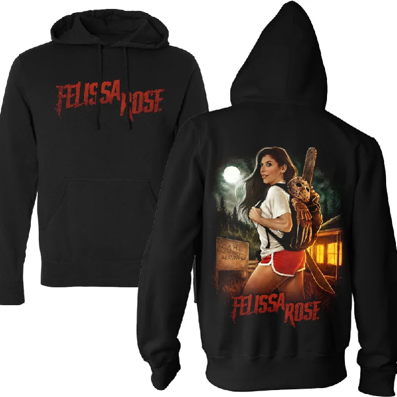 Street Art Theme Felissa Rose Happy Camper Pullover Hoodie Confident Men's High