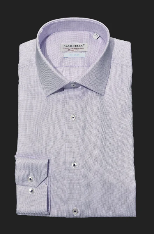 DS100L Lilac Fine Piquet Dress Shirt Youthful Men's Pop