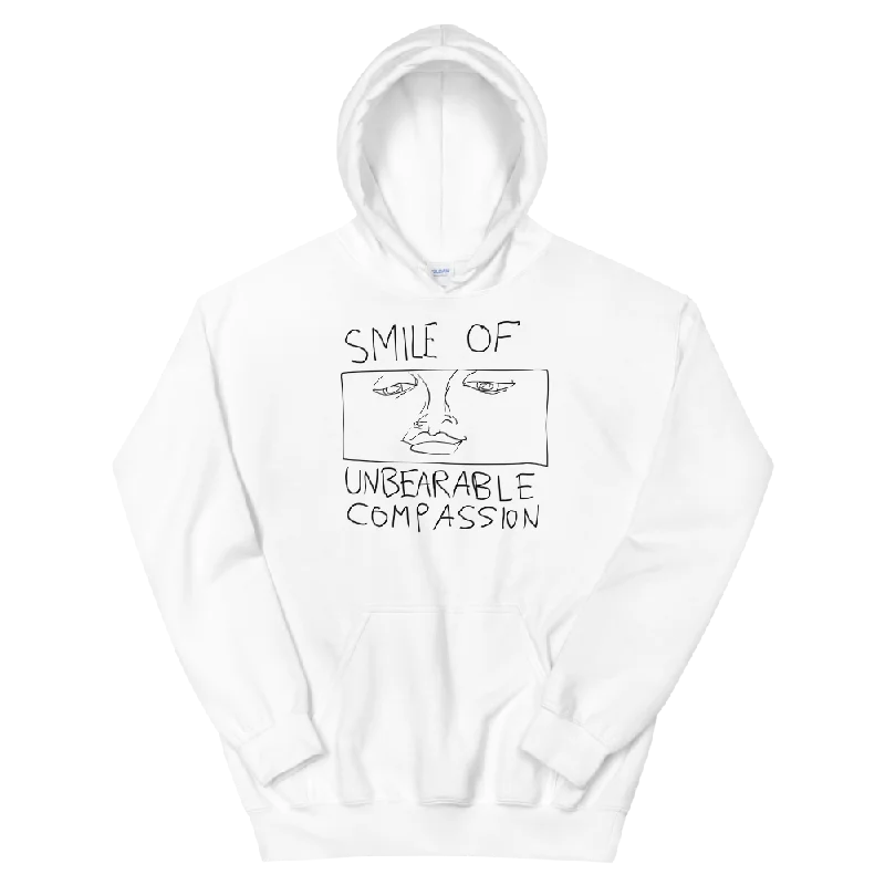 Cozy Feeling Smile Of Unbearable Compassion Doodle Graphic Hoodie Laid