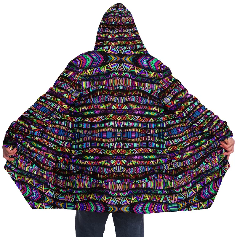 K - Pop Influence Rainbow Tribe Micro Fleece Cloak Casual Men's Short