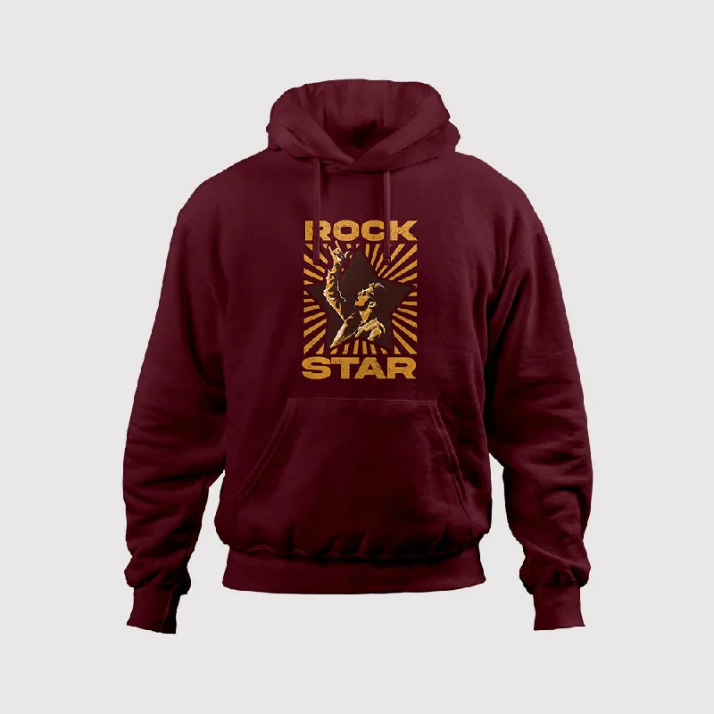 Cozy Feeling Rock Star Hoodie Elegant Men's Cashmere