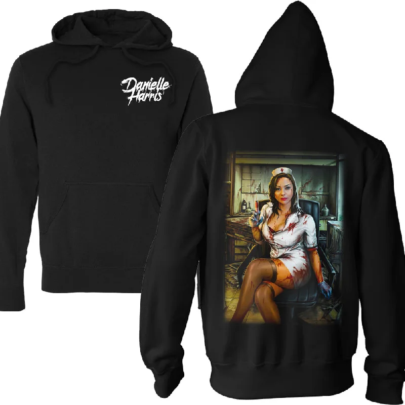 Hip - Hop Style Danielle Harris The Nurse Is In Pullover Hoodie Traditional Men's Wool