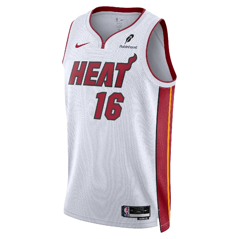 Keshad Johnson Nike Miami HEAT Association White Swingman Jersey Polished Men's Satin