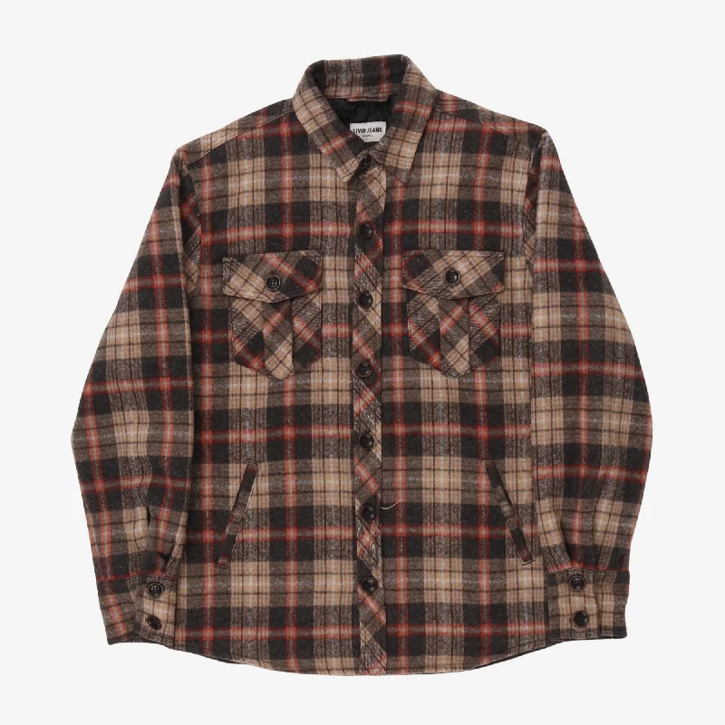 Street inspired Flannel Overshirt Edgy Men's Punk