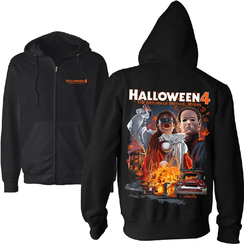 Cozy Feeling Halloween 4 Cold Blood Zip Hoodie Casual Men's Loose