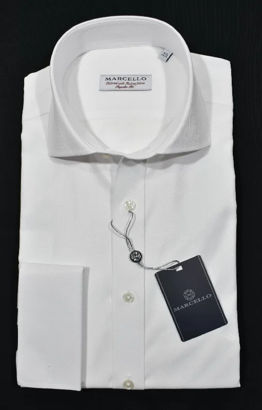 DS140A White Formal Shirt, Studs Cozy Men's Winter