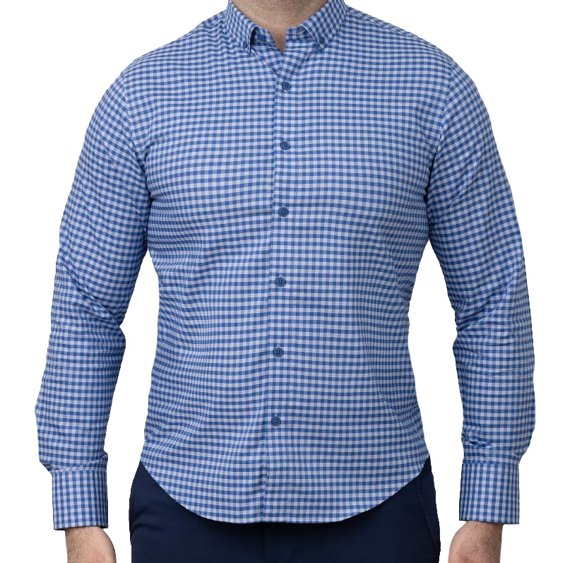 untuck(able) Wayne Gingham Sleek Men's Metallic