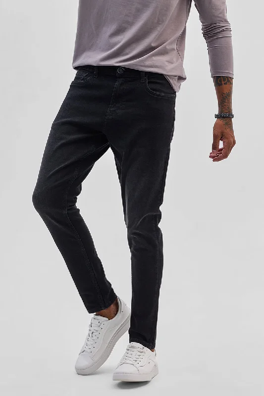 Charcoal Grey Skinny Fit Jeans Traditional Men's Wool