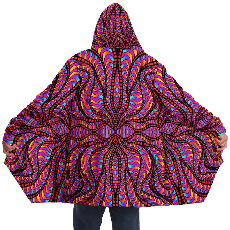 Light on Body Psychic Serpent Micro Fleece Cloak Trendy Men's Oversized