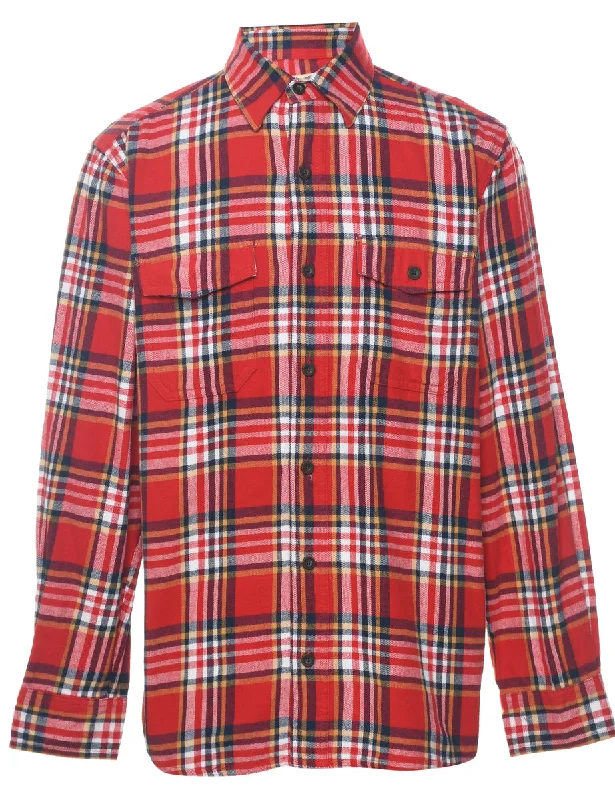 Retro inspired Red Checked Shirt - S Refined Men's Classic 