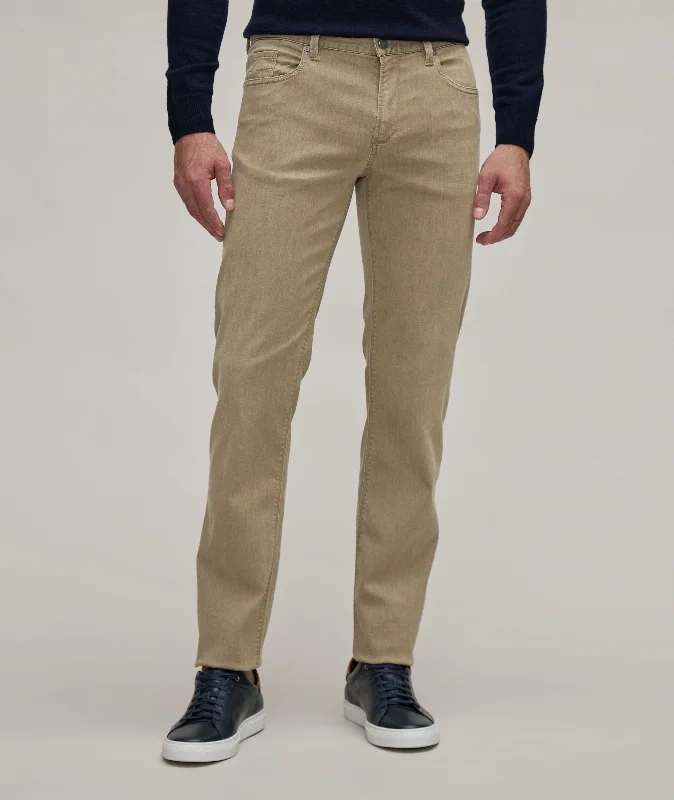 Biscotti Super Stretch Tencel-Cotton Pipe Jeans - Alberto Dynamic Men's High