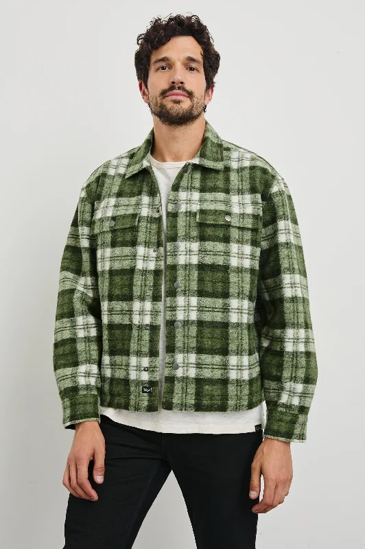 Workwear  influenced SAXON JACKET - GREEN MIST Masculine Men's Thick