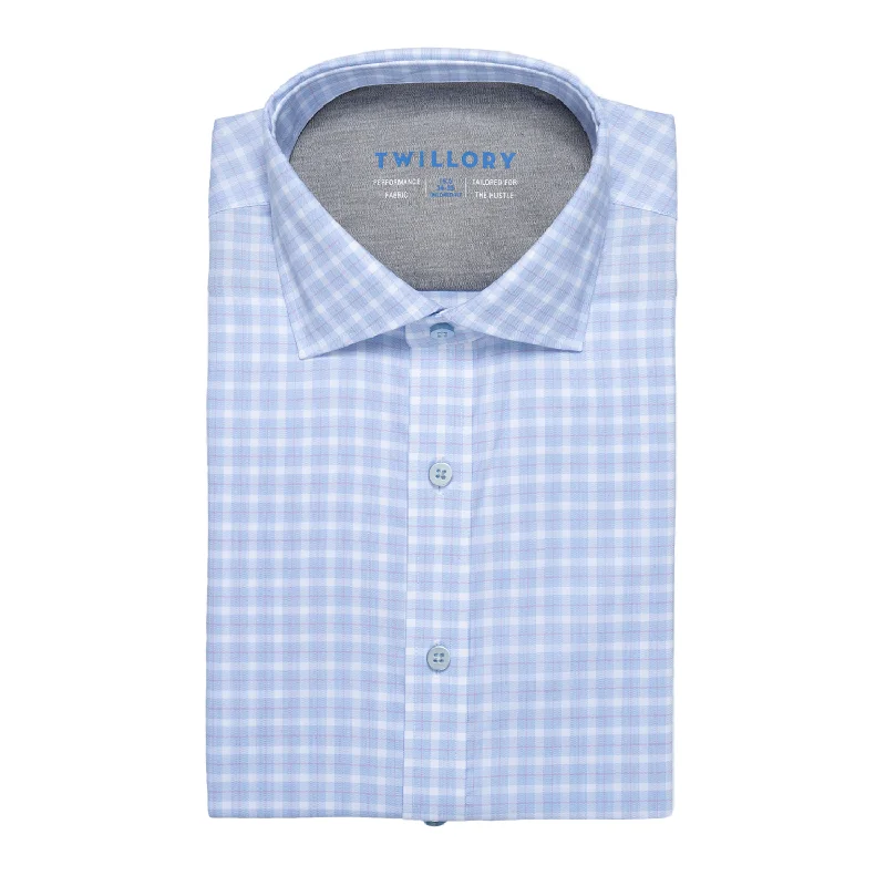 RUNNER // Performance Sky Blue Check Edgy Men's Punk