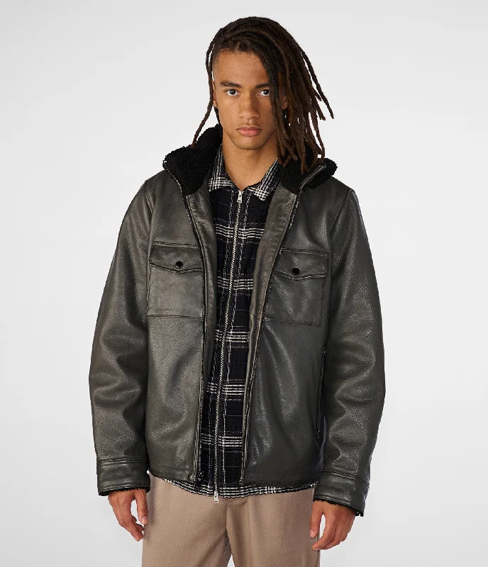 Cloud Soft Joshua Shearling Jacket With Removable Hood Masculine Men's 