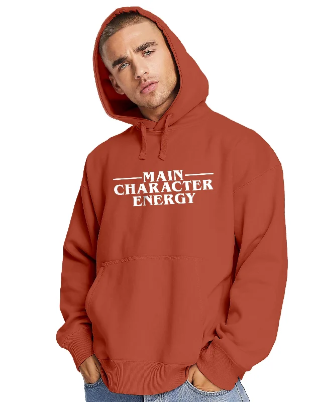 Anime Inspired Main Character Energy Hoodie Laid