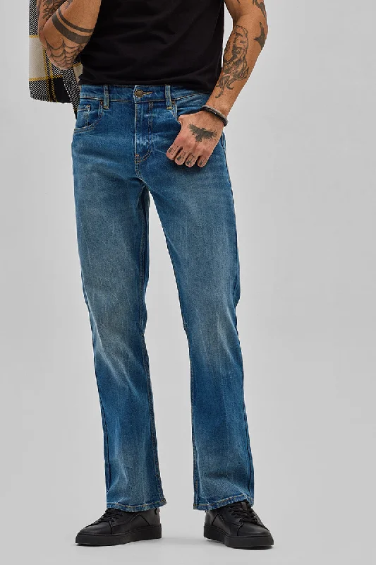 Blue Bootcut Jeans Bold Men's Animal