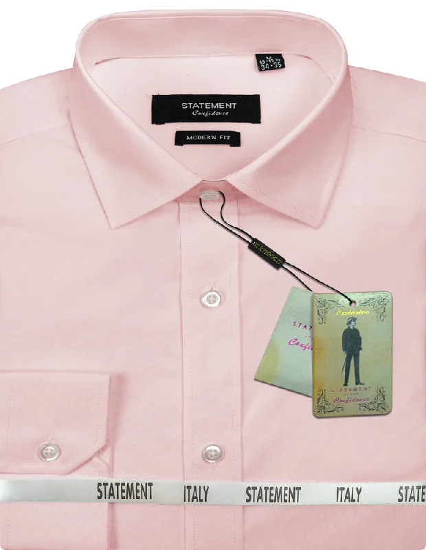 MODERN FIT PINK BASIC DRESS SHIRT Vacation