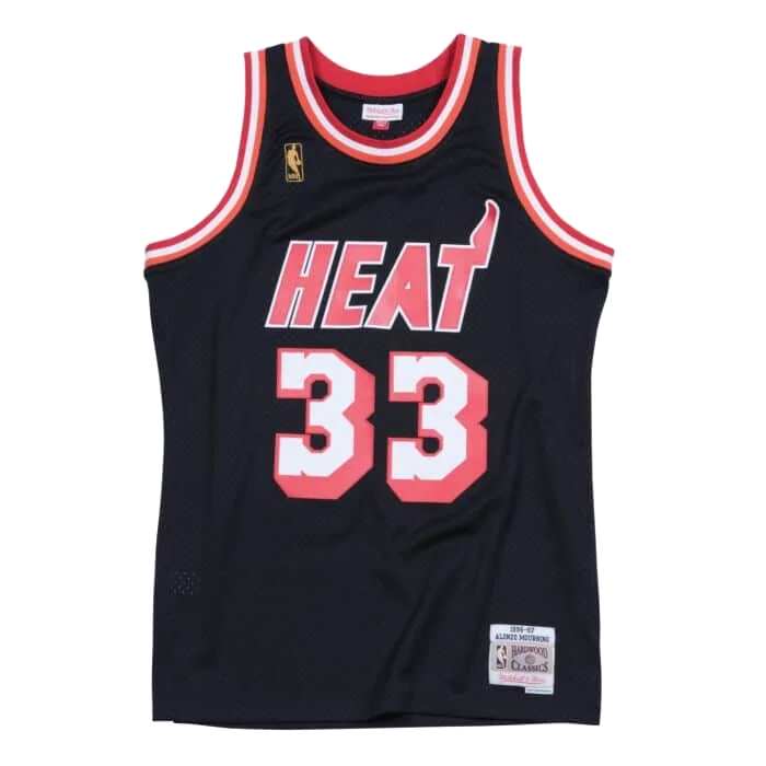 Alonzo Mourning Mitchell and Ness Miami HEAT Swingman Jersey British Gentleman Style