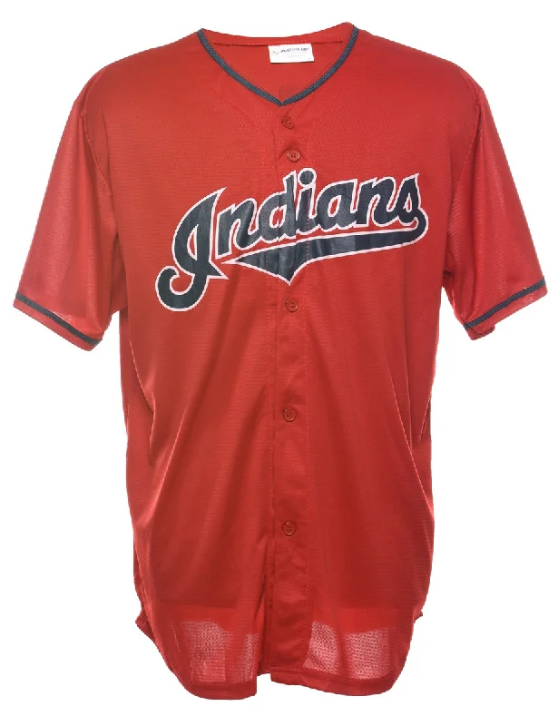 E sports Style Navy & Red #35 Indians Jersey - XL Casual Men's Loose