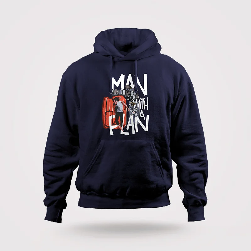 Comfort Fit Man With A Plan Hoodie Classic Men's Pin