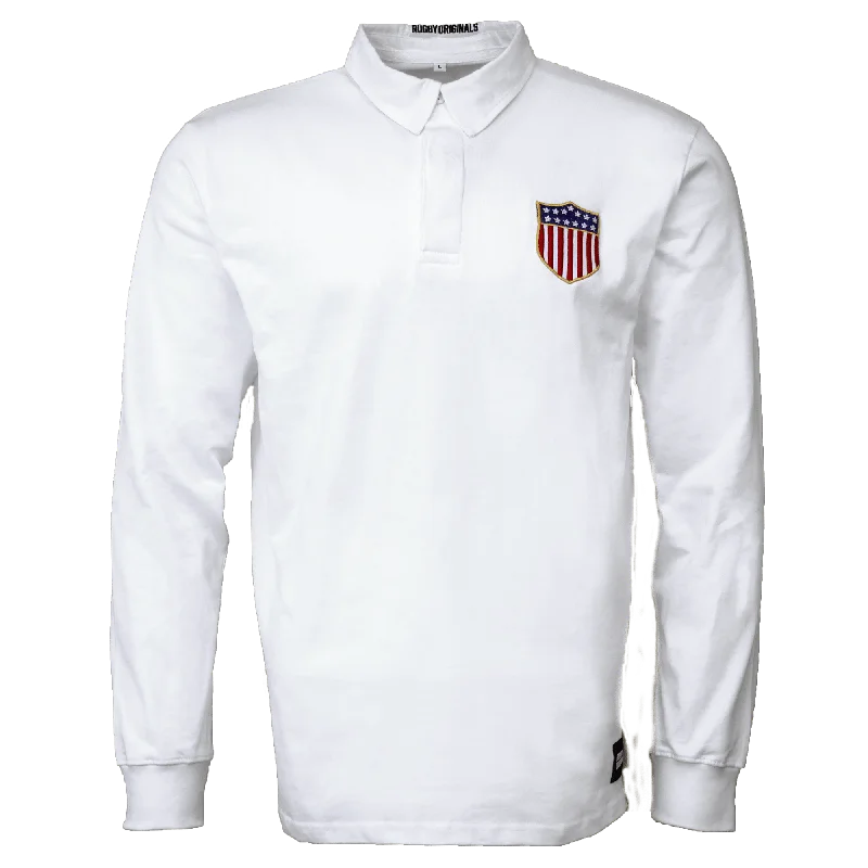 USA Rugby White Heritage Jersey by Rugby Originals Edgy Men's Punk