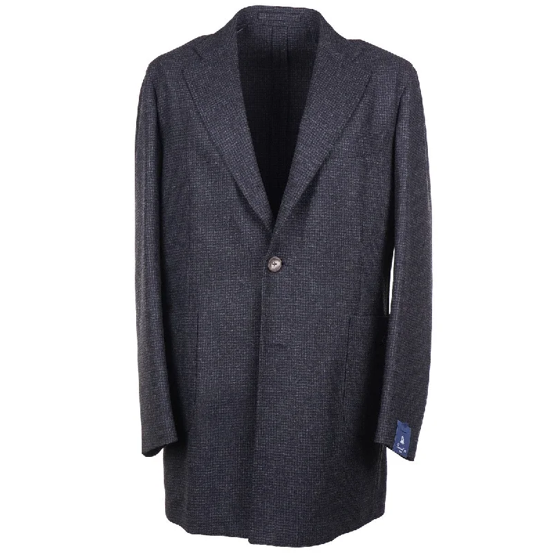 Street inspired Finamore Soft-Constructed Wool Overcoat Classic Men's Pin