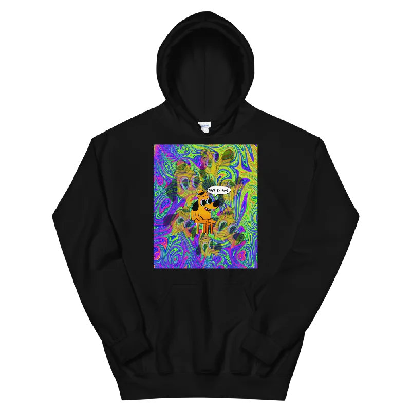 Cozy Feeling This Is Fine Graphic Hoodie Lumberjack