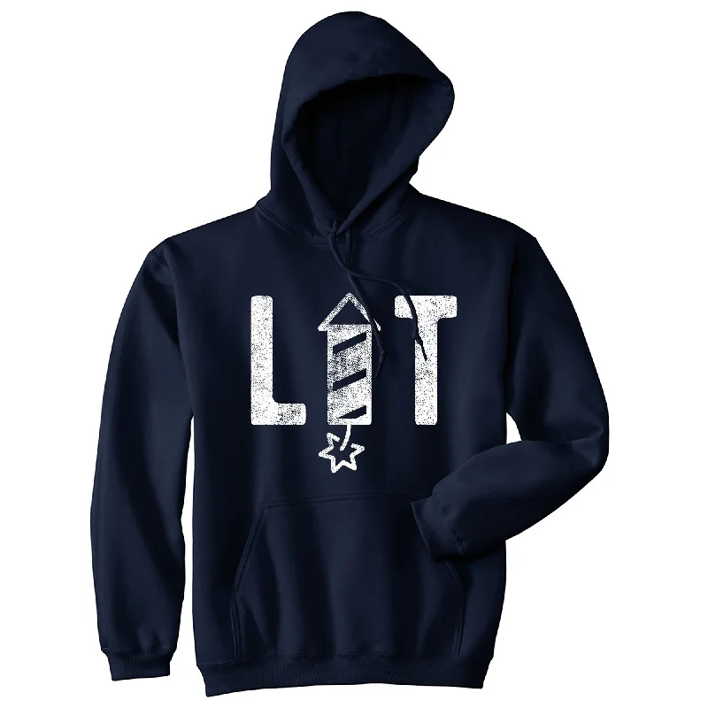 K - Pop Influence Lit Fireworks Hoodie Modern Men's Tech