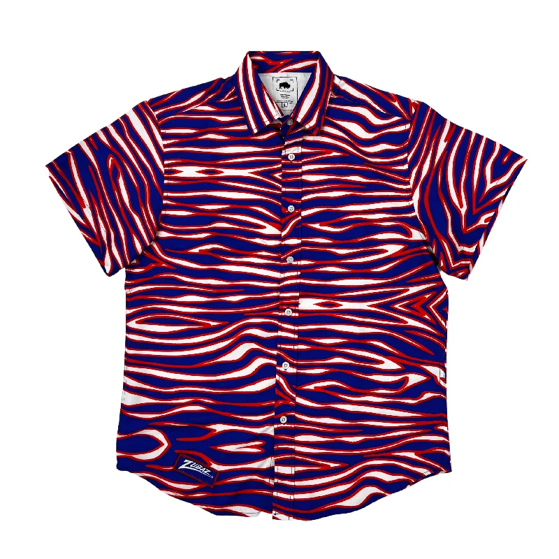 BFLO x Zubaz Button-Up Short Sleeve Shirt Sophisticated Men's 