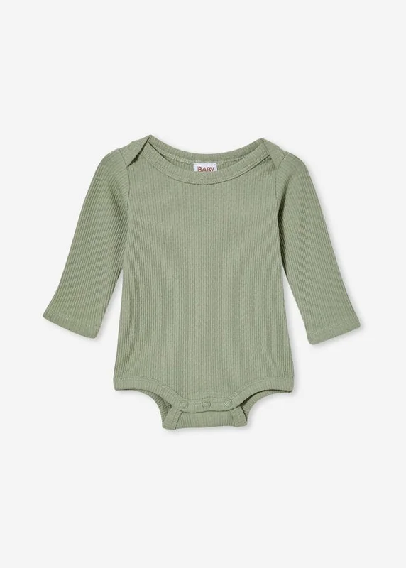 Kids Girl's Plain Bodysuit,Green Masculine Men's 