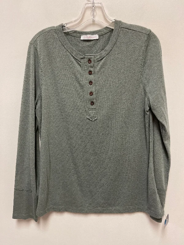 Top Long Sleeve By Ces Femme In Green, Size: L Sophisticated Men's French