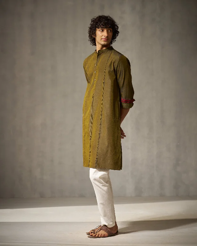 Naaz Kurta - Green Refined Men's Velvet