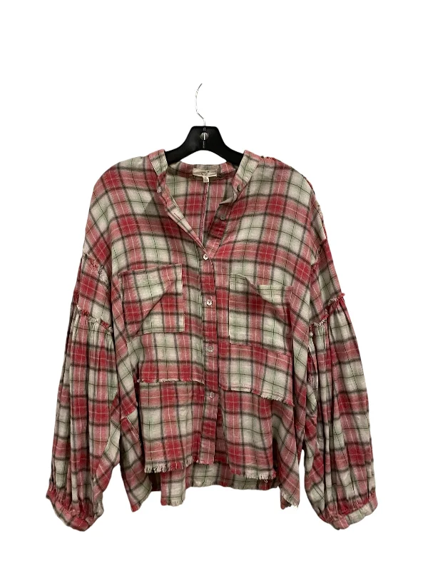 Top Long Sleeve By Easel In Red, Size: M Streetwear Style