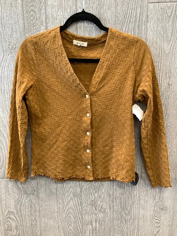 Top Long Sleeve By Madewell In Gold, Size: S Lumberjack