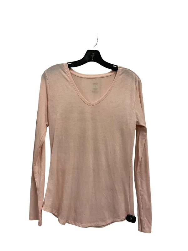 Top Long Sleeve By Jennifer Lauren In Pink, Size: M Trendy Men's Oversized