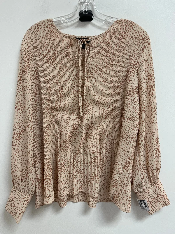 Top Long Sleeve By Simply Vera In Cream, Size: Xl Laid