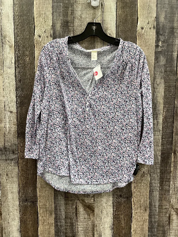 Top Long Sleeve By H&m In Floral Print, Size: S Cclassic Men's Tweed