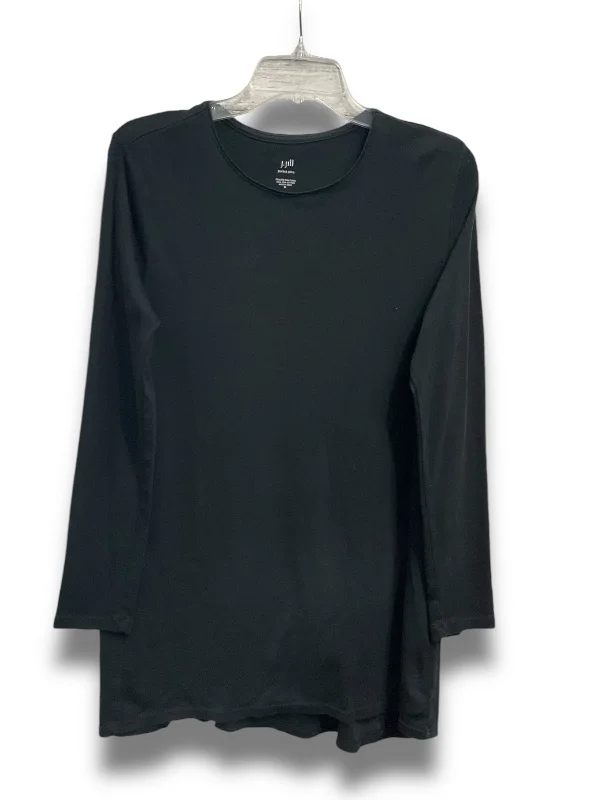 Top Long Sleeve By J. Jill In Black, Size: M Trendy Men's Oversized