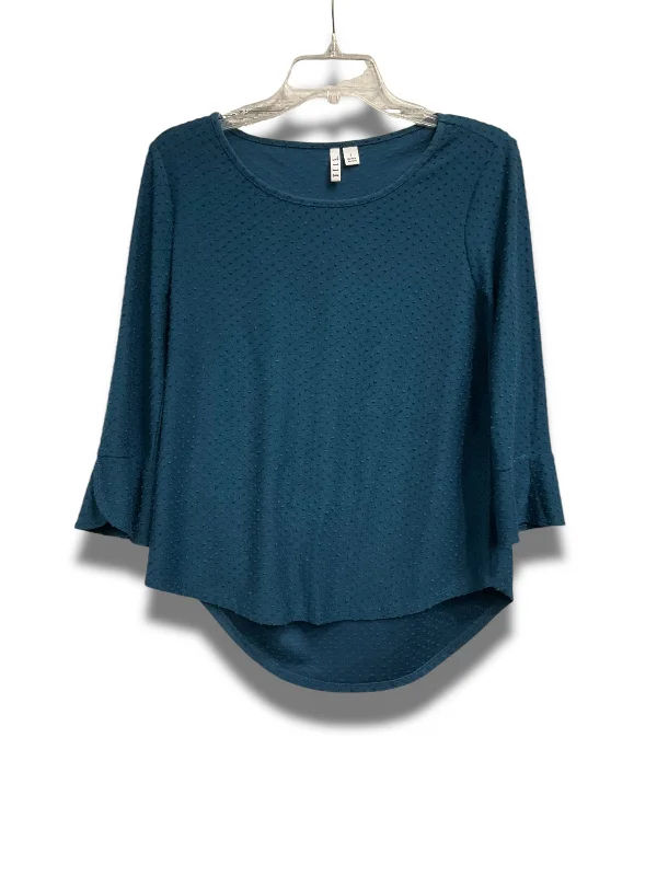 Top Long Sleeve By Elle In Teal, Size: S Artistic Men's Avant