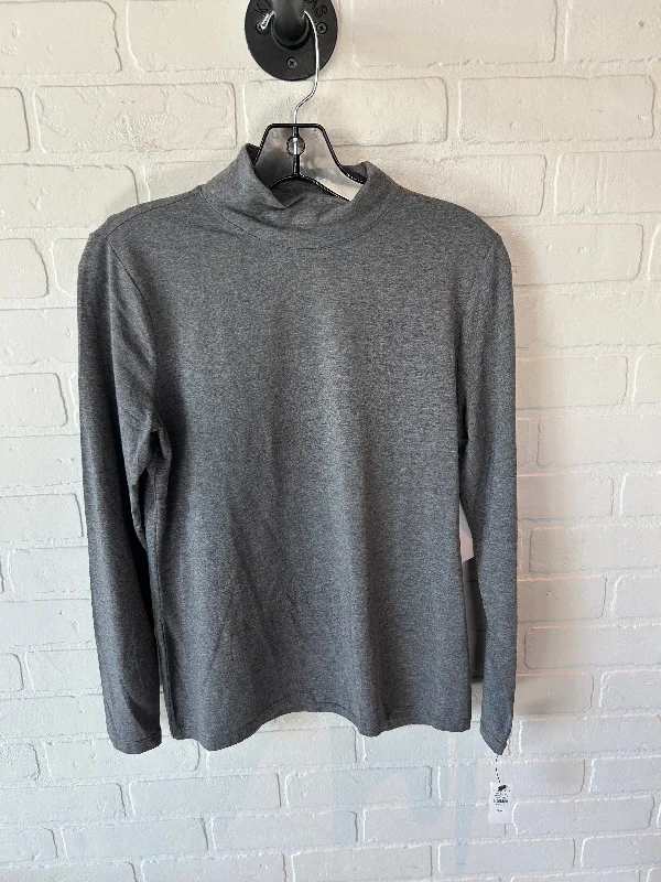 Top Long Sleeve Basic By Talbots In Grey, Size: M Earthy Men's Sustainable 