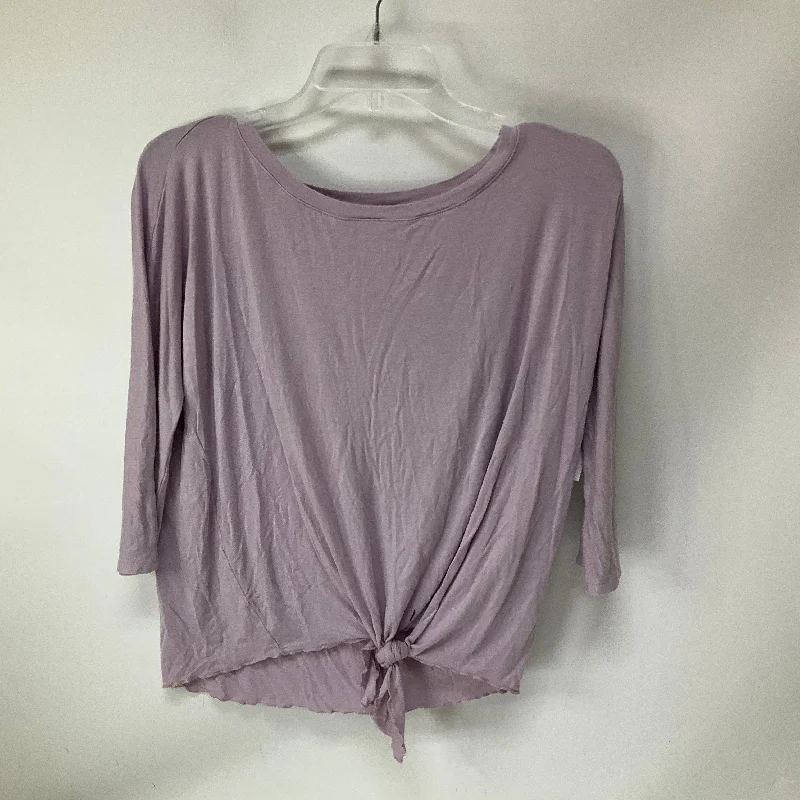 Top 3/4 Sleeve By Michael Stars In Purple, Size: S Earthy Men's Hemp