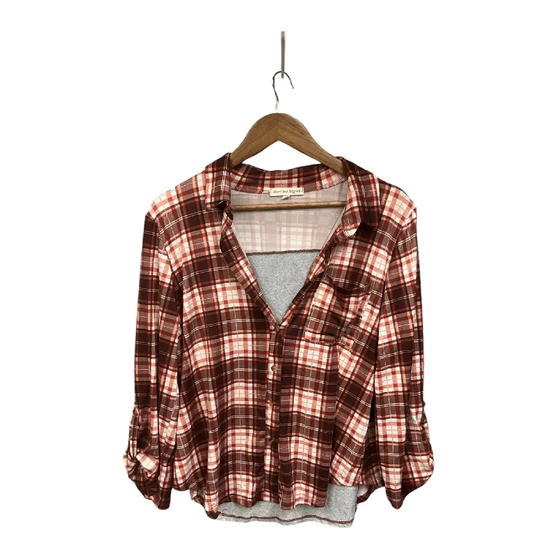 Top Long Sleeve By Cmb In Plaid Pattern, Size: L Traditional Men's Country