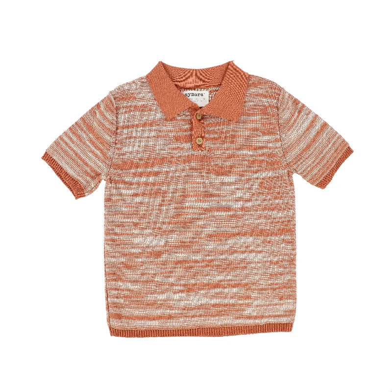 AYMARA BURNT ORANGE KNIT POLO [Final Sale] Artistic Men's Hand