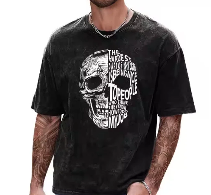 How To Do My Job Skull Shirt Youthful Men's Anime