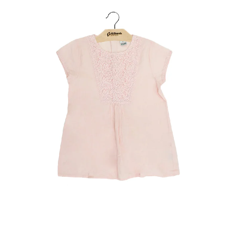 Kid's Girl Embroidered Top,Light Pink Masculine Men's 