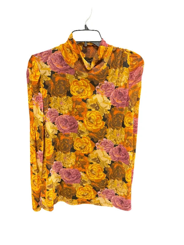 Top Long Sleeve Basic By Jane And Delancey In Floral Print, Size: Xl Traditional Men's Country